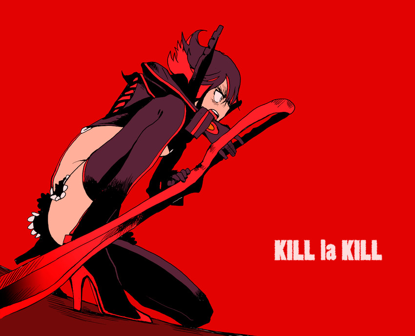 matoi ryuuko and senketsu (kill la kill) drawn by tamaoki_benkyou