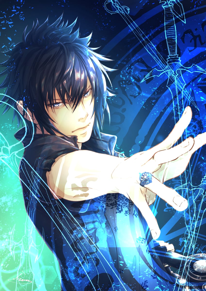 noctis lucis caelum (final fantasy and 1 more) drawn by moriiiiiiiiiinn