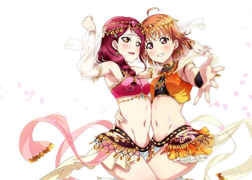 sakurauchi riko and takami chika (love live! and 1 more) drawn by kougi_hiroshi
