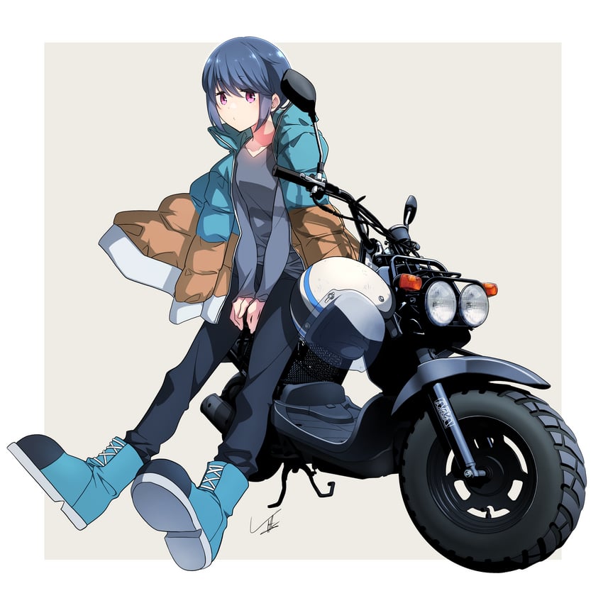shima rin (yurucamp and 1 more) drawn by yas_(yosiyasuyasu)