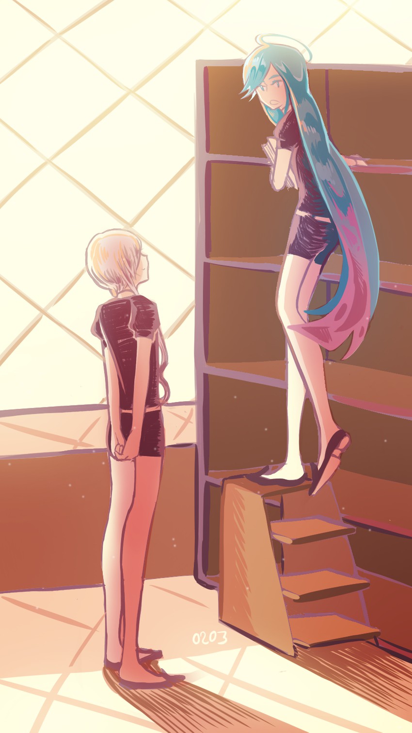 ghost quartz and alexandrite (houseki no kuni) drawn by mono_(bluesky)
