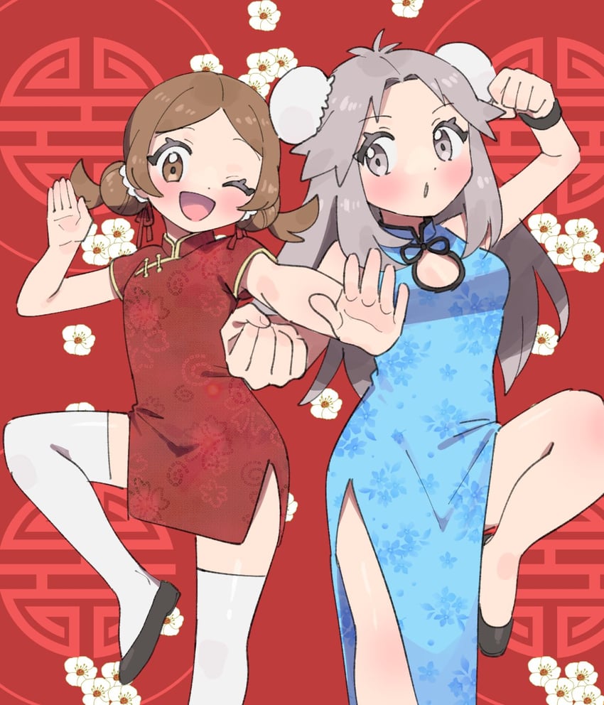 leaf and lyra (pokemon and 2 more) drawn by pumpkinpan