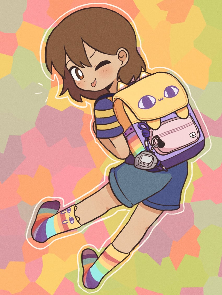 kel and big yellow cat (omori) drawn by mewowem_omo
