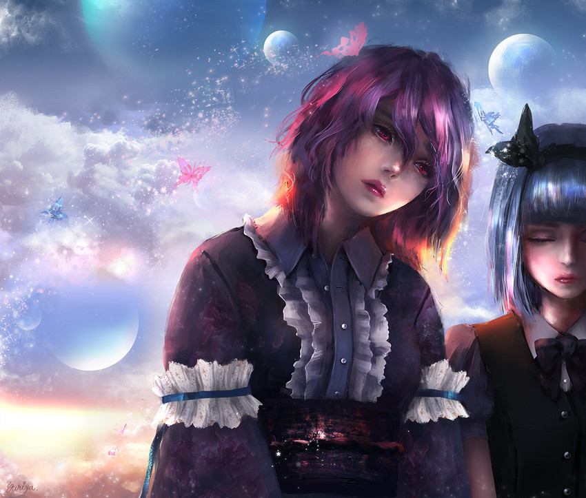 konpaku youmu and saigyouji yuyuko (touhou) drawn by yuriya_(riyuclock_19)