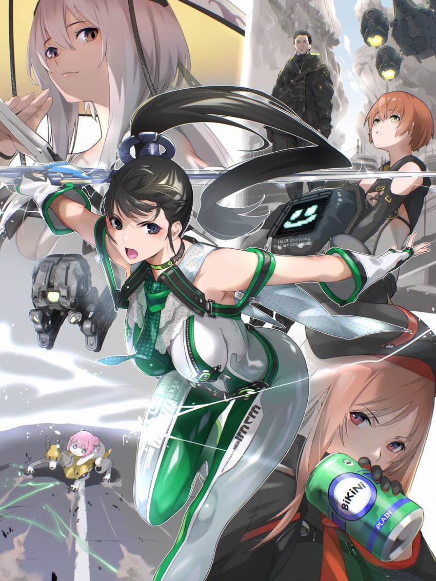 rapi, eve, dorothy, scarlet, doro, and 5 more (goddess of victory: nikke and 3 more) drawn by fune_(fune83ojj)