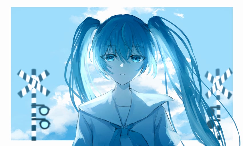 hatsune miku (vocaloid and 1 more) drawn by saikisaika