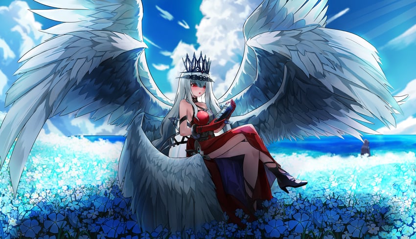 doctor, skadi, and skadi the corrupting heart (arknights) drawn by yi_ke_bo_he_tang