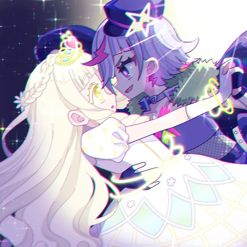 suzukaze tsumugi and dark chii (pretty series and 1 more) drawn by usaaya
