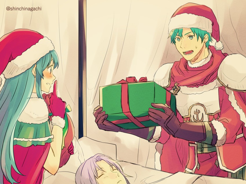 eirika, ephraim, and lyon (fire emblem and 2 more) drawn by nishimura_(shinchinagachi)