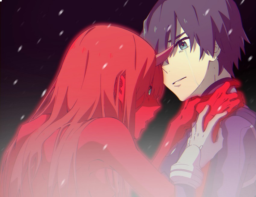 zero two and hiro (darling in the franxx) drawn by leje39