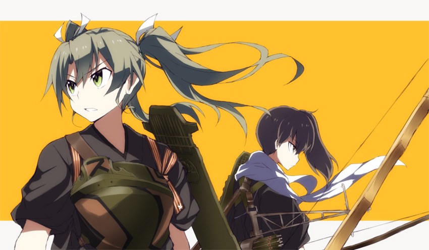 kaga, zuikaku, and zuikaku kai ni (kantai collection) drawn by shigino_sohuzi