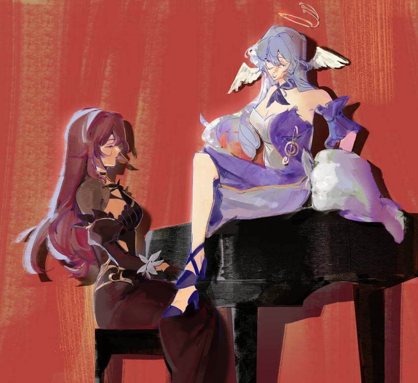 robin and eden (honkai and 2 more) drawn by wildliime