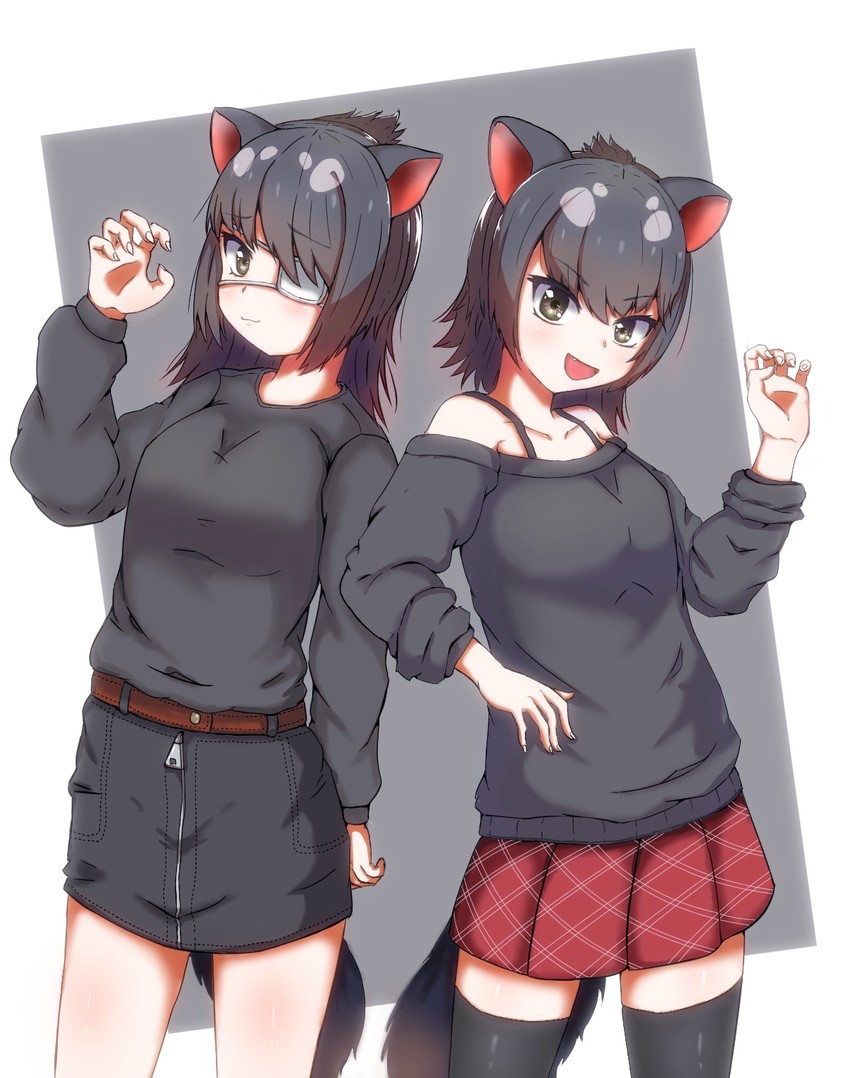 australian devil and tasmanian devil (kemono friends) drawn by nyaru_(pixiv43108714)