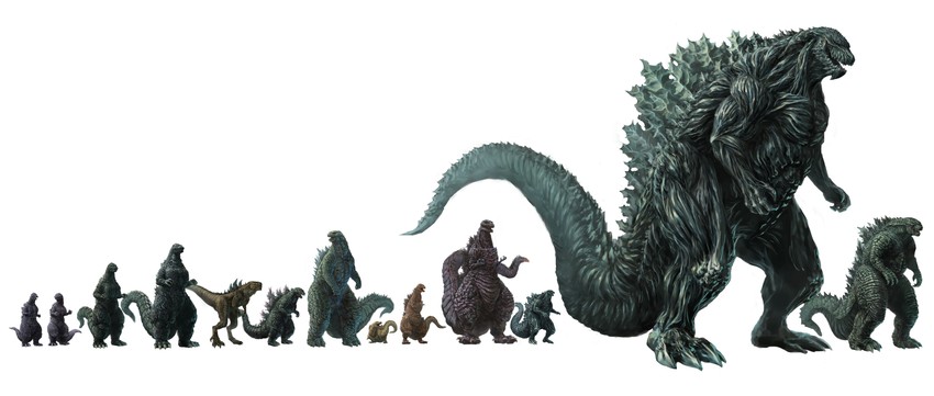 godzilla, monster in kamata, godzilla earth, zilla, and monster in shinagawa (shin godzilla and 6 more) drawn by ultra-taf