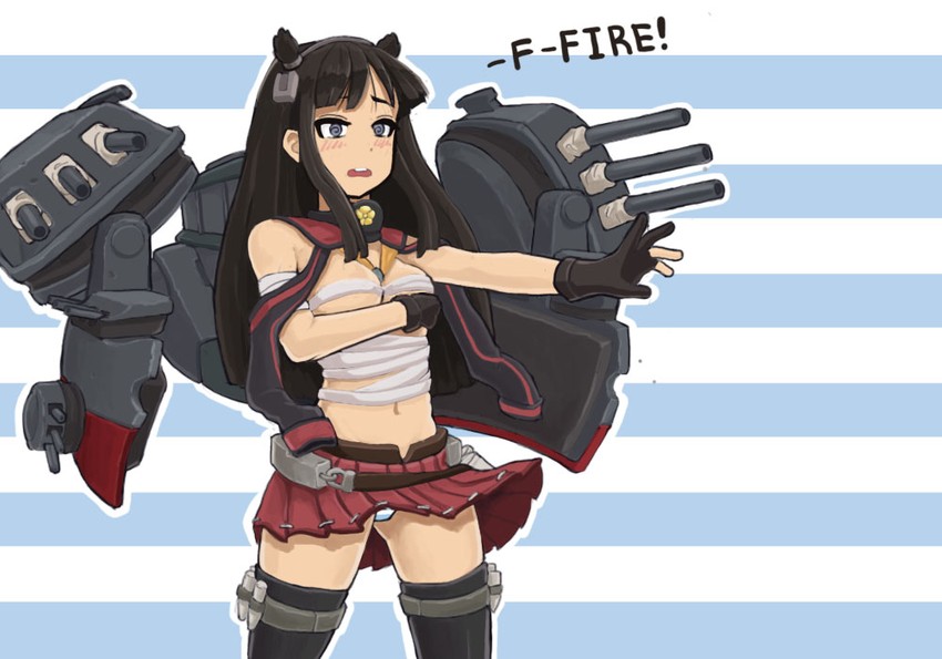 akiyama mio and musashi (kantai collection and 1 more) drawn by donburi_(donburikazoku)