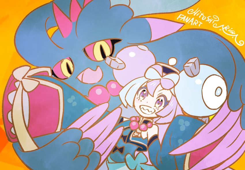 flutter mane and iono (pokemon and 1 more) drawn by ariga_hitoshi