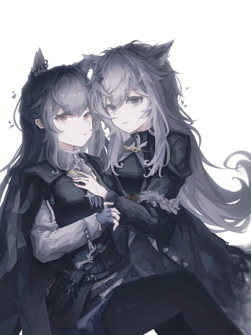 texas, lappland, and texas the omertosa (arknights) drawn by huang_sha