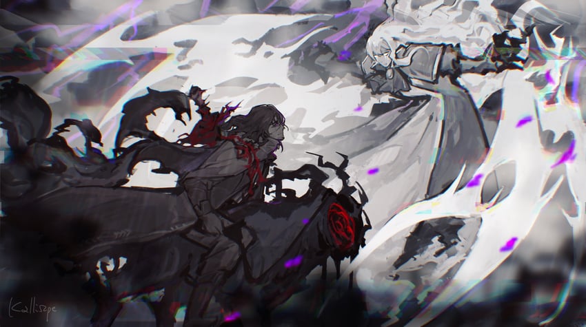 heathcliff, catherine, erlking heathcliff, every catherine, and dullahan (project moon and 1 more) drawn by kalliope_orc