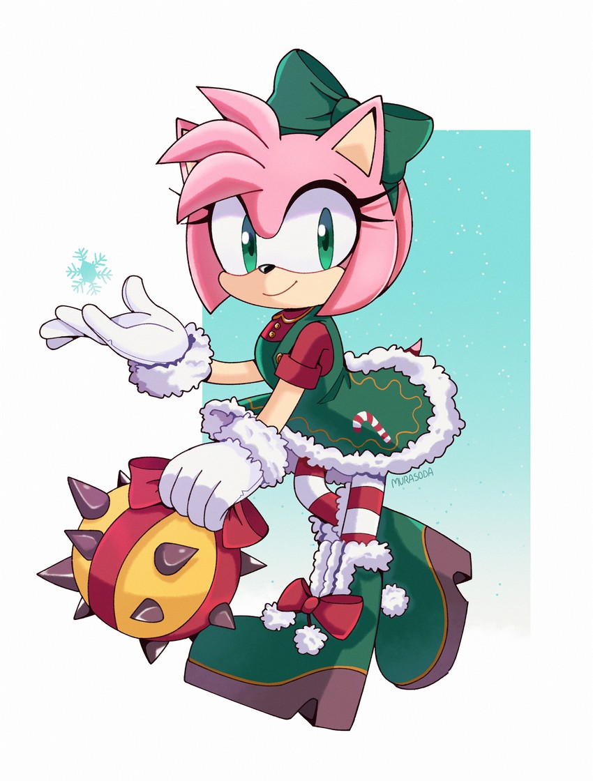 amy rose (sonic and 3 more) drawn by ame_(beeames)