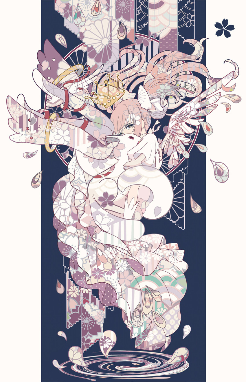 kaname madoka, kyubey, and ultimate madoka (mahou shoujo madoka magica) drawn by bourbone