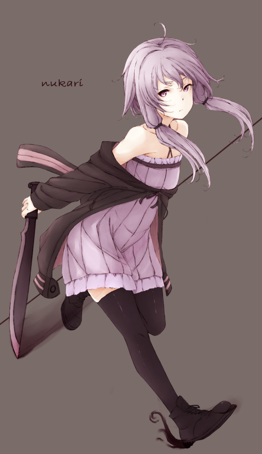 yuzuki yukari (vocaloid and 1 more) drawn by hachikuji