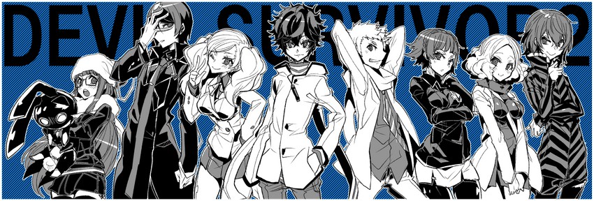 amamiya ren, takamaki anne, sakura futaba, niijima makoto, okumura haru, and 12 more (persona and 3 more) drawn by haoro