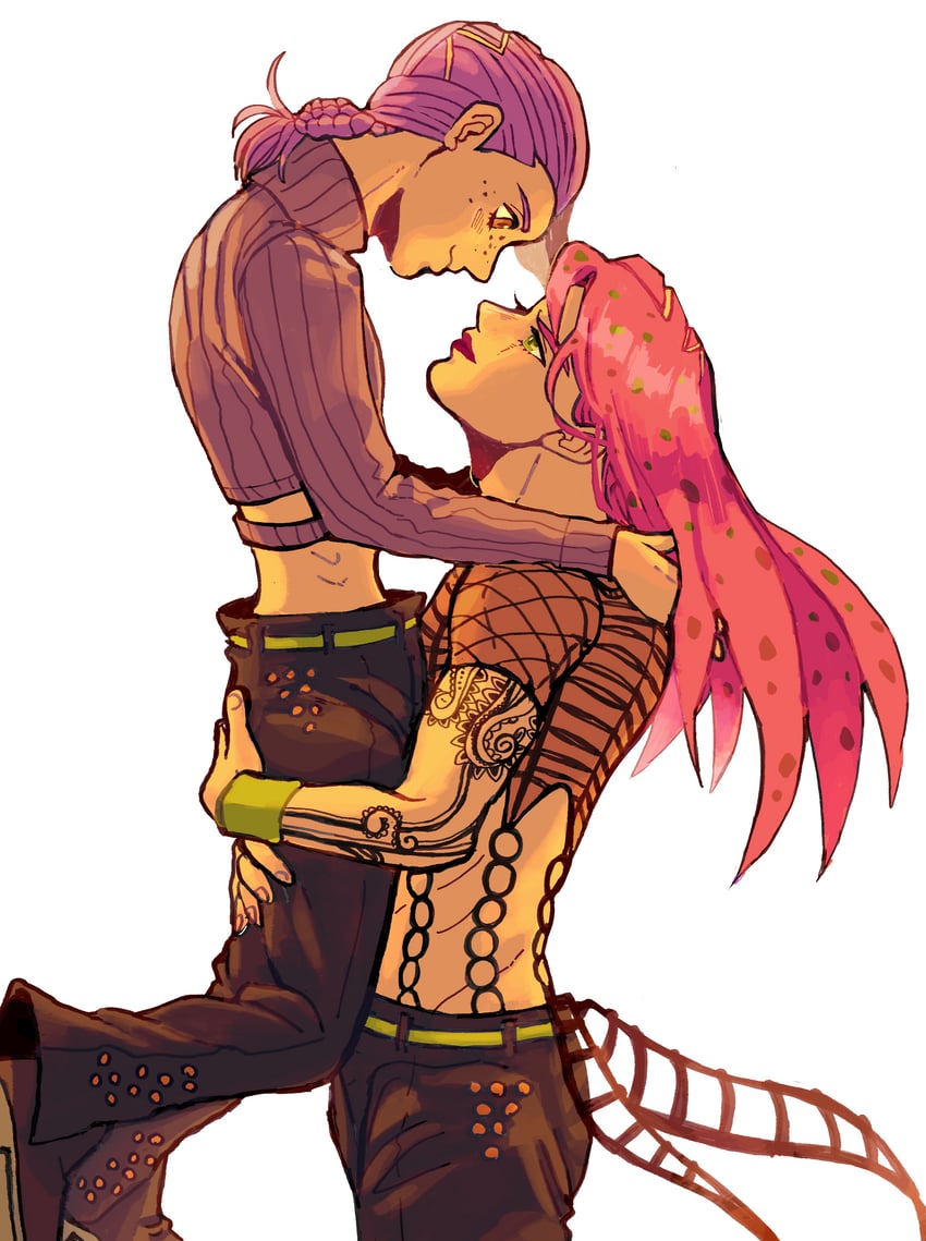 diavolo and vinegar doppio (jojo no kimyou na bouken and 1 more) drawn by ithk0219