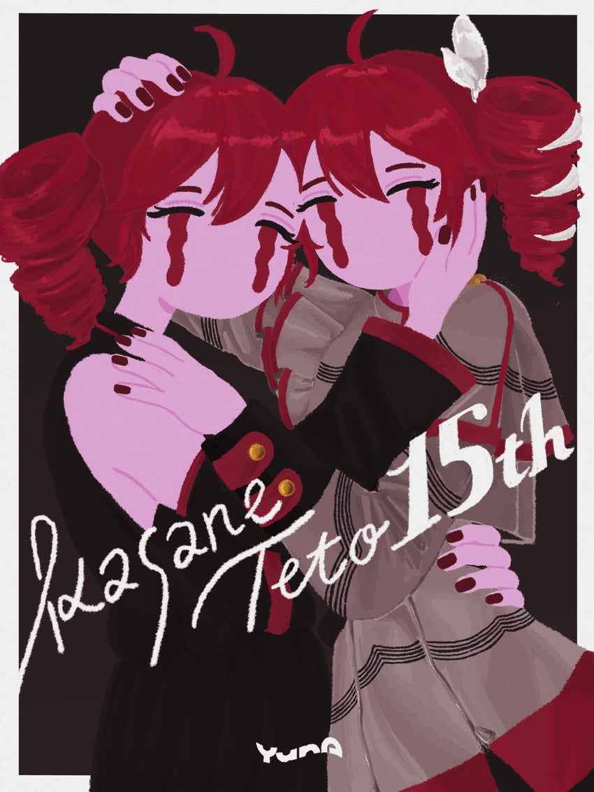 kasane teto (utau and 1 more) drawn by yuna_(the_boon_109)