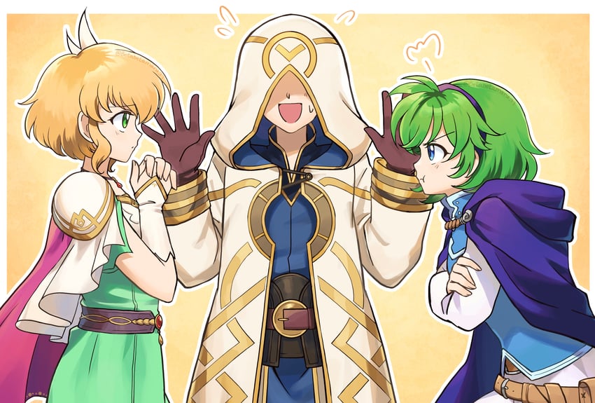 kiran, nino, and nanna (fire emblem and 3 more) drawn by betabetamaru