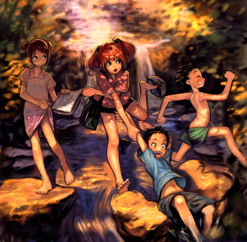 takatsuki yayoi, takatsuki kasumi, takatsuki chousuke, and takatsuki koutarou (idolmaster) drawn by bukimi_isan