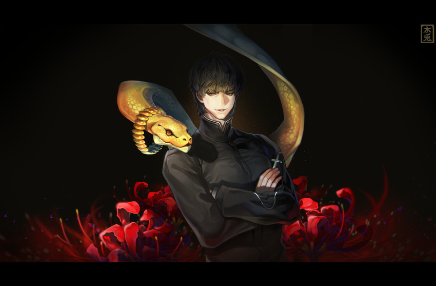 gilgamesh and kotomine kirei (fate and 1 more) drawn by hyeona