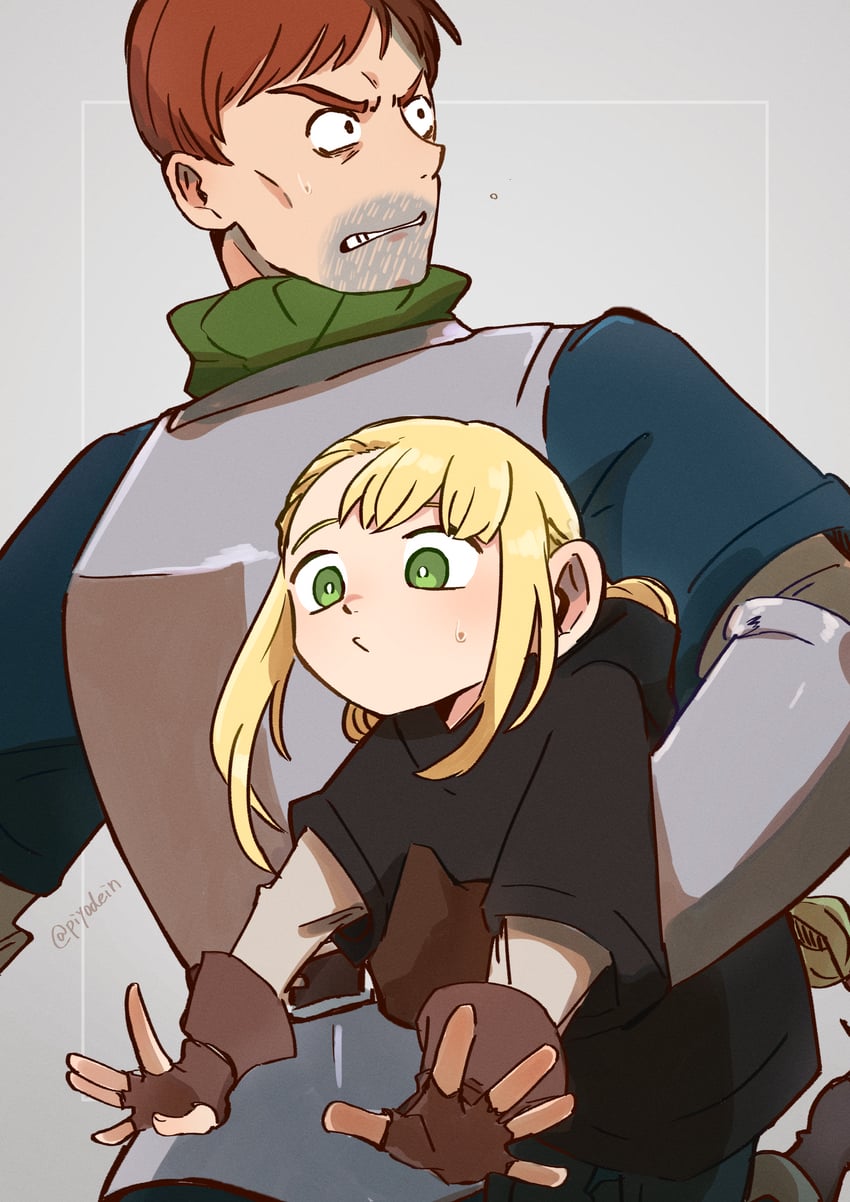 marcille donato and chilchuck tims (dungeon meshi) drawn by piyodein_(katsugo)