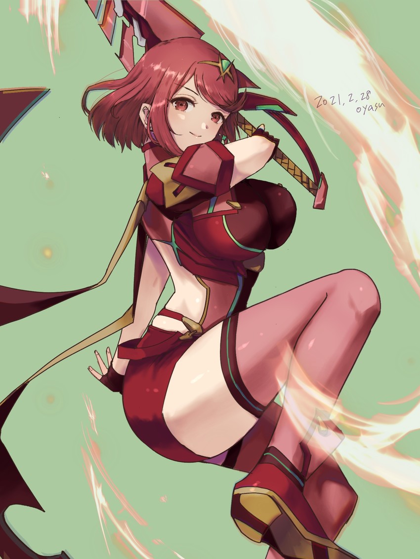 pyra (xenoblade chronicles and 1 more) drawn by yamamori_kinako