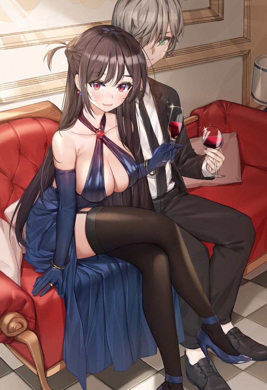 mizuhara chizuru and nakano umi (kanojo okarishimasu) drawn by piyo_(piyo8415)