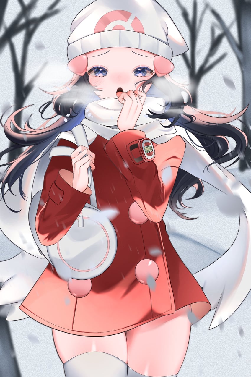 dawn (pokemon and 2 more) drawn by azuki_anko