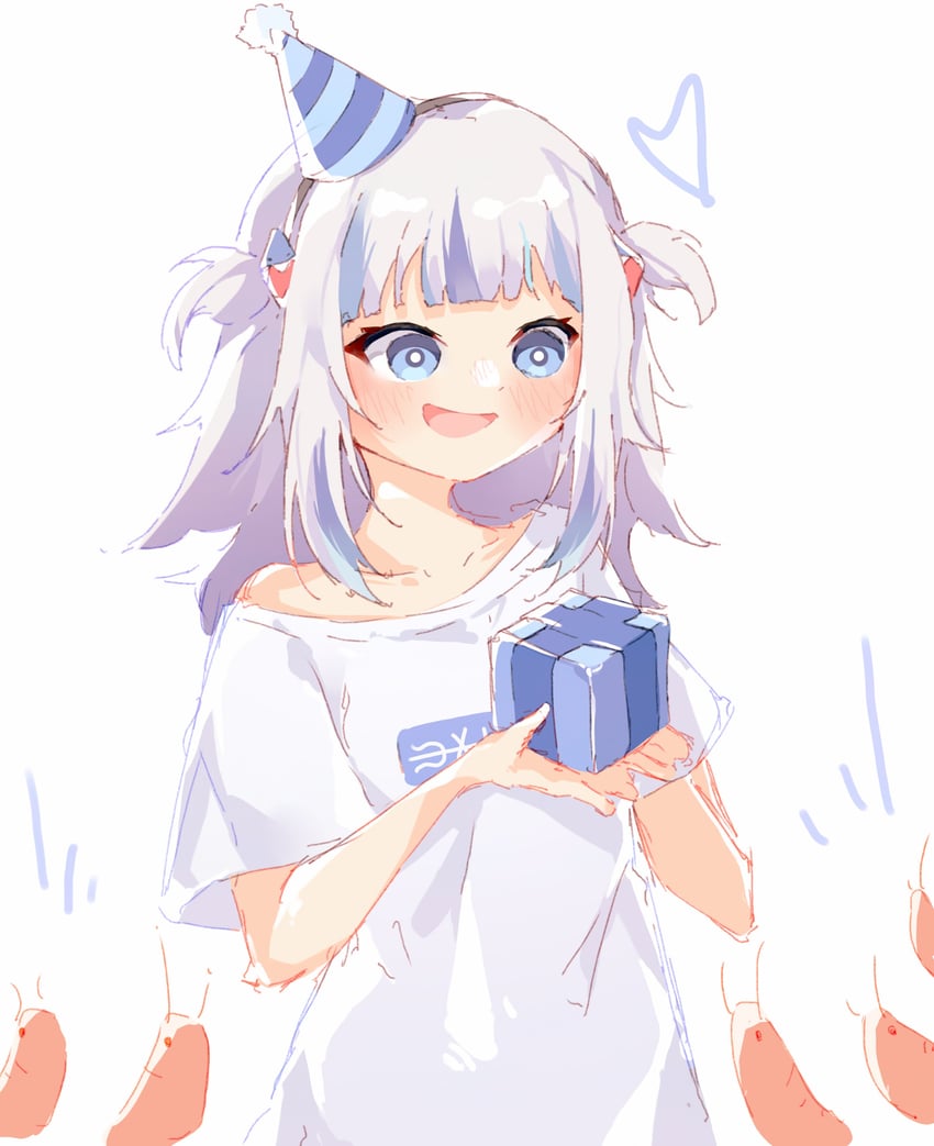 gawr gura (hololive and 1 more) drawn by ma_draws
