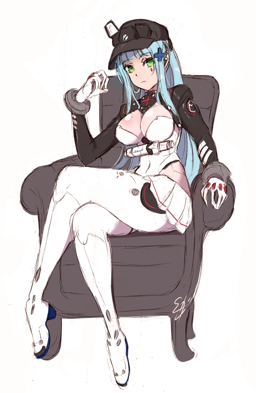 hk416 and klukai (girls' frontline and 1 more) drawn by suga_leon