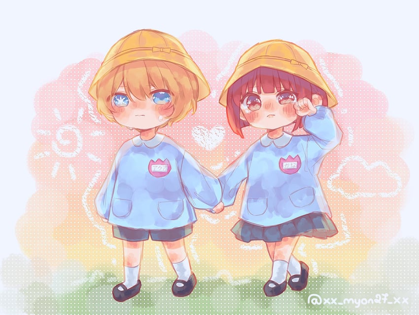 arima kana and hoshino aquamarine (oshi no ko) drawn by xx_myon27_xx