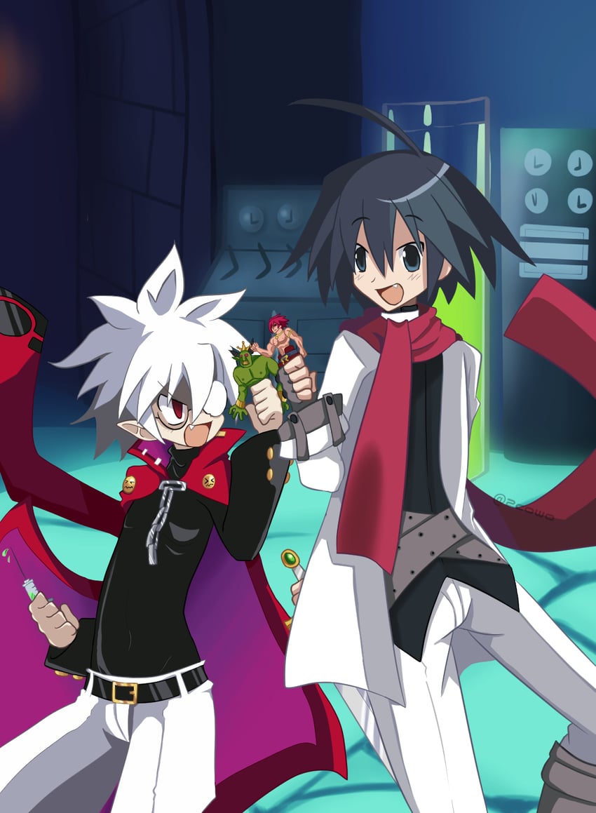 mao and almaz von almadine adamant (disgaea and 1 more) drawn by 2cowo