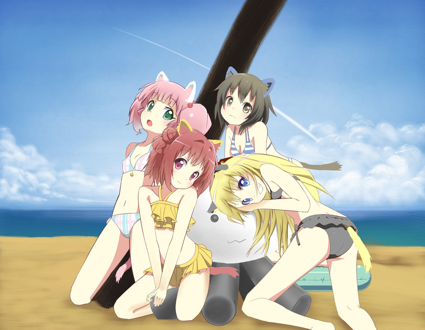 toshinou kyouko, akaza akari, funami yui, and yoshikawa chinatsu (yuruyuri) drawn by glenn_(600224)