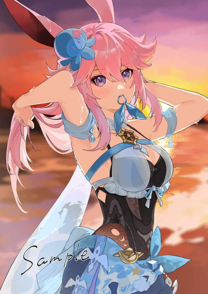 yae sakura and yae kasumi (honkai and 1 more) drawn by yuxi_(user_fmwh3855)