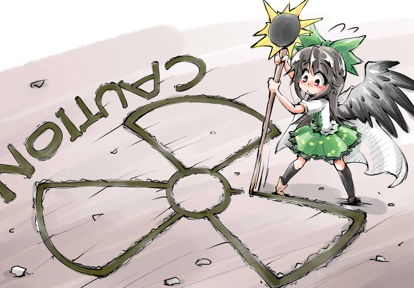 reiuji utsuho (touhou and 1 more) drawn by shinapuu