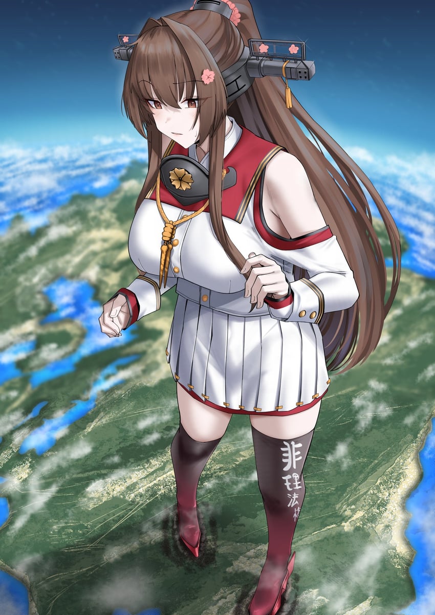 yamato and yamato kai ni (kantai collection) drawn by cliov