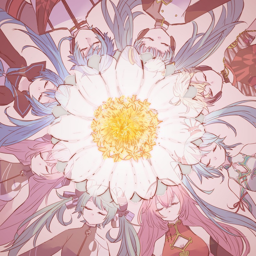 hatsune miku, kagamine len, megurine luka, wowaka, and kaito (vocaloid and 5 more) drawn by miso23so