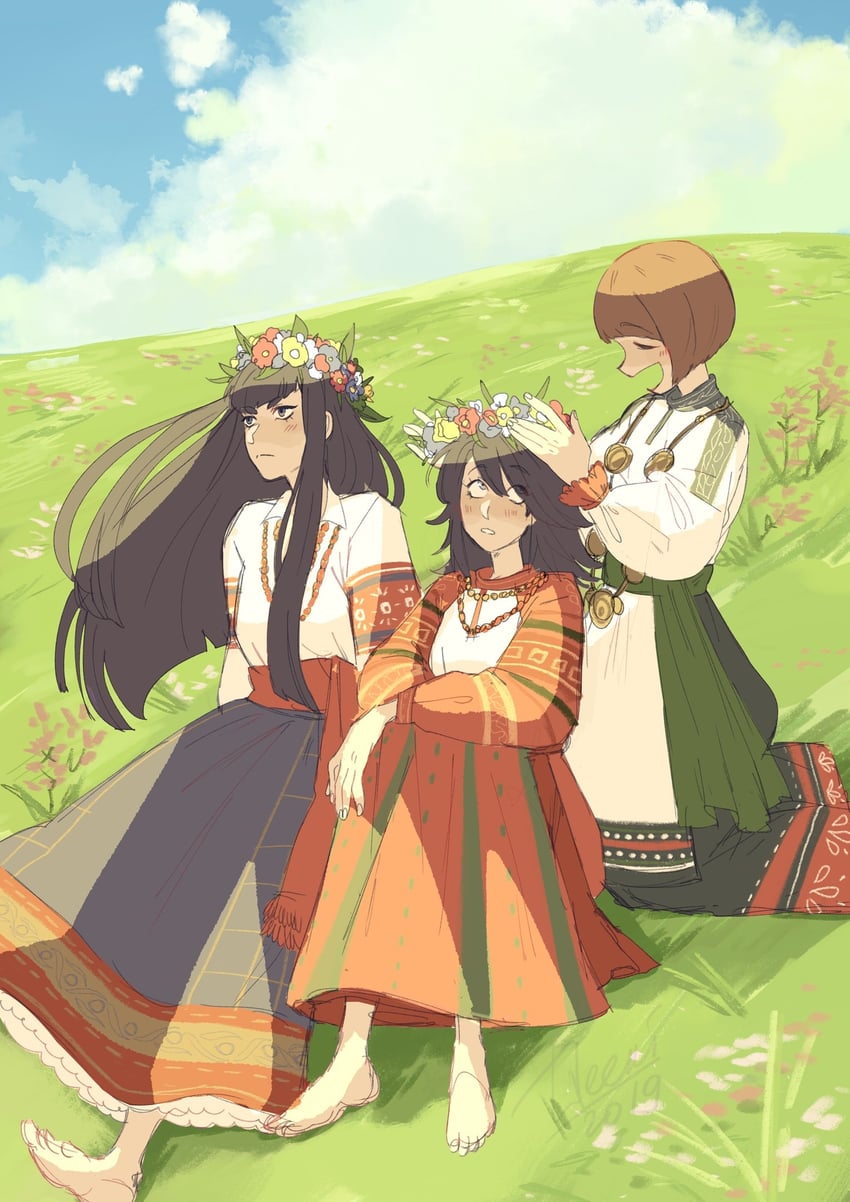 matoi ryuuko, kiryuuin satsuki, and mankanshoku mako (kill la kill) drawn by qeeki