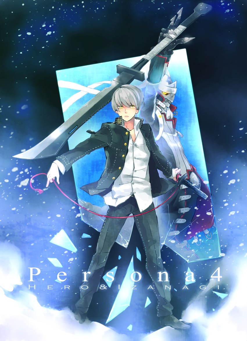 narukami yu and izanagi (persona and 1 more) drawn by kyokisaragi