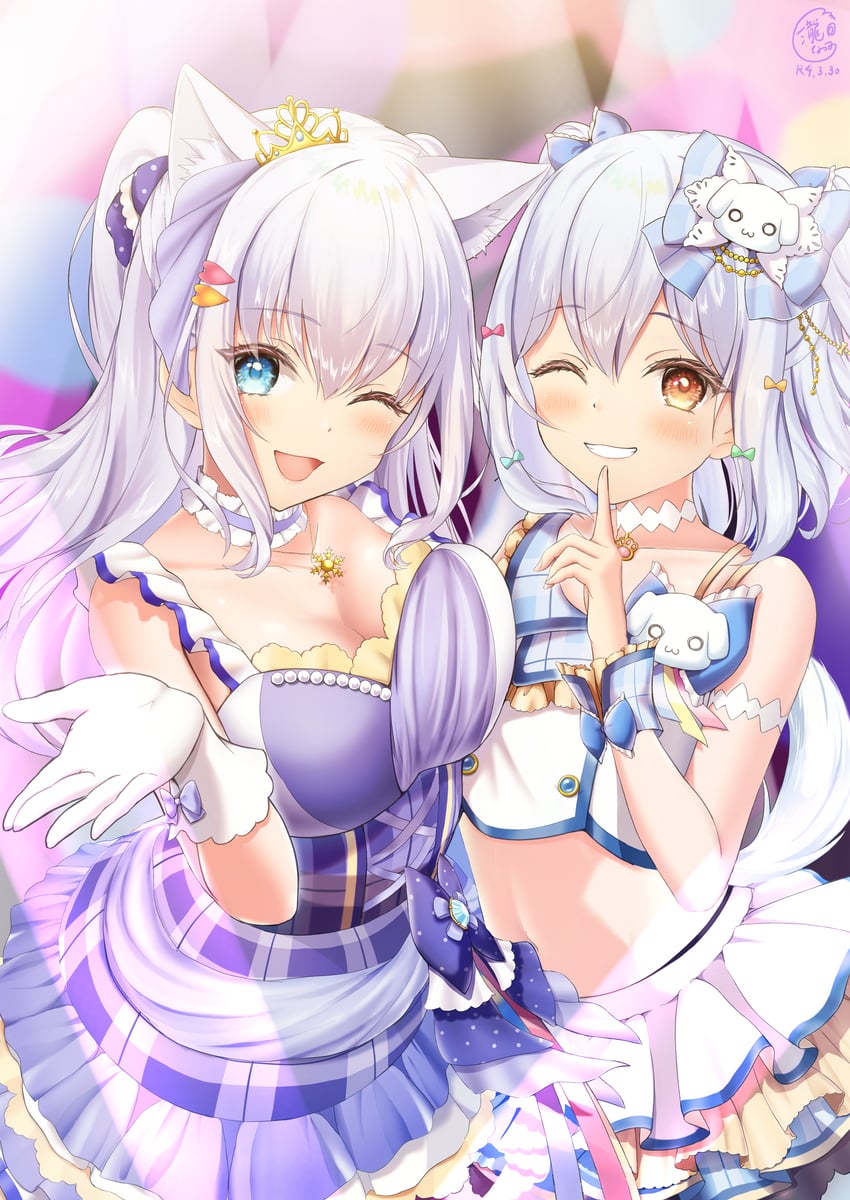 inuyama tamaki and shirayuki mishiro (noripro) drawn by umeorima