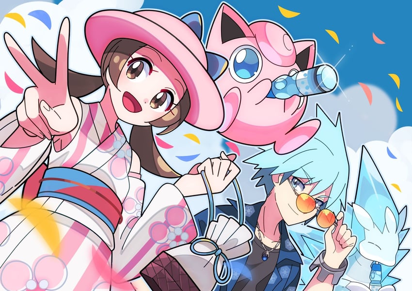 lyra, jigglypuff, steven stone, and alolan sandslash (pokemon and 1 more) drawn by stchame