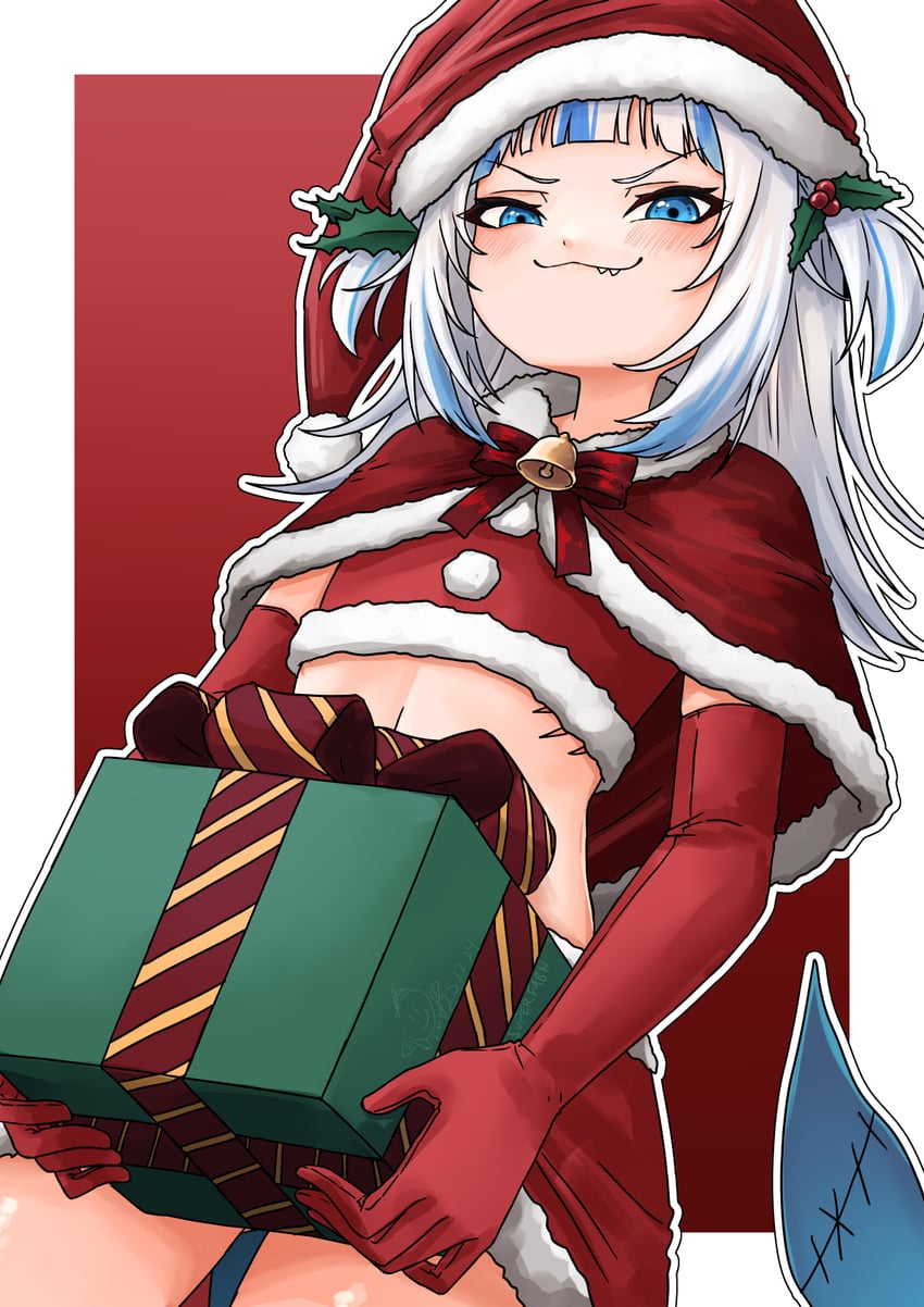 gawr gura (hololive and 1 more) drawn by superfann