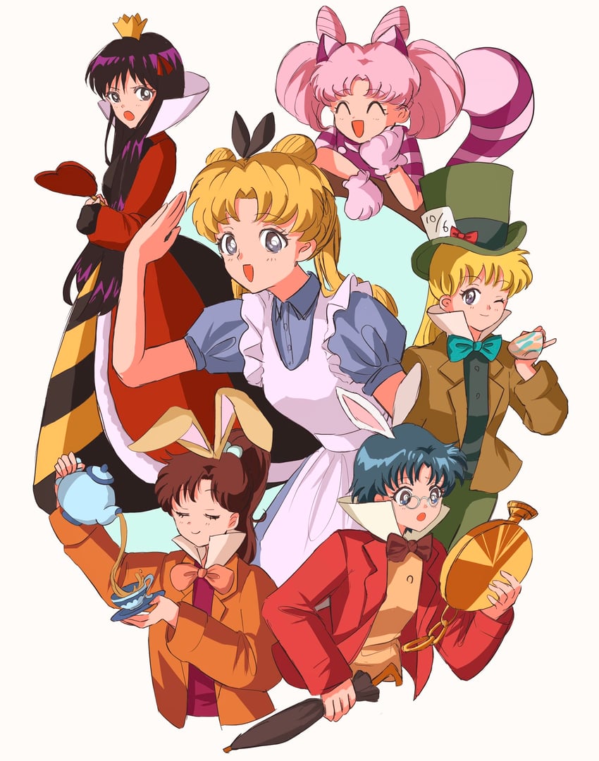 tsukino usagi, mizuno ami, aino minako, hino rei, kino makoto, and 7 more (bishoujo senshi sailor moon and 1 more) drawn by kitakugoneru